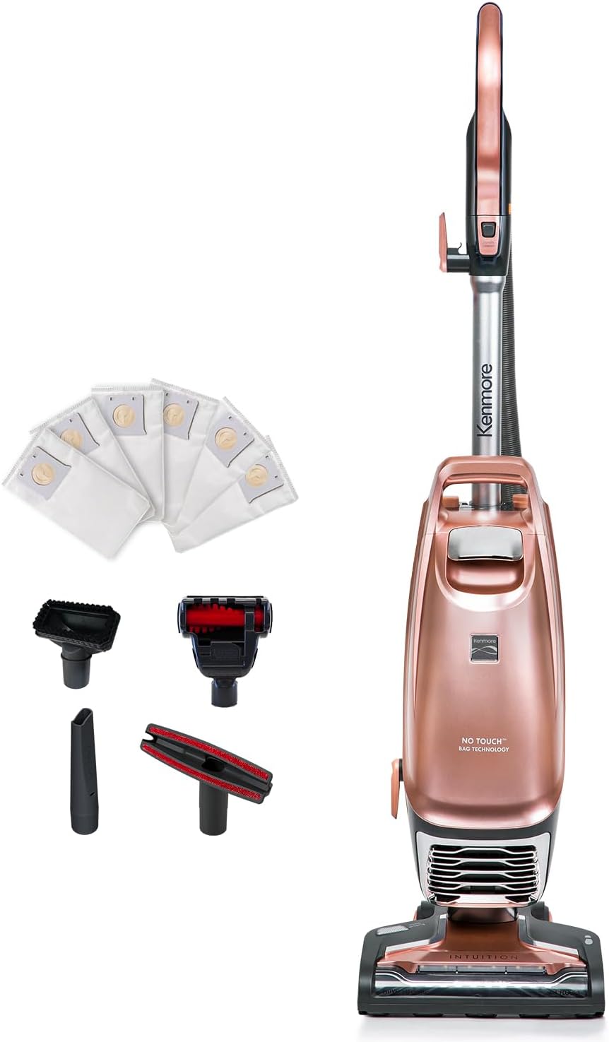 Kenmore Intuition Bagged vacuum for heavy seasonal shedding.