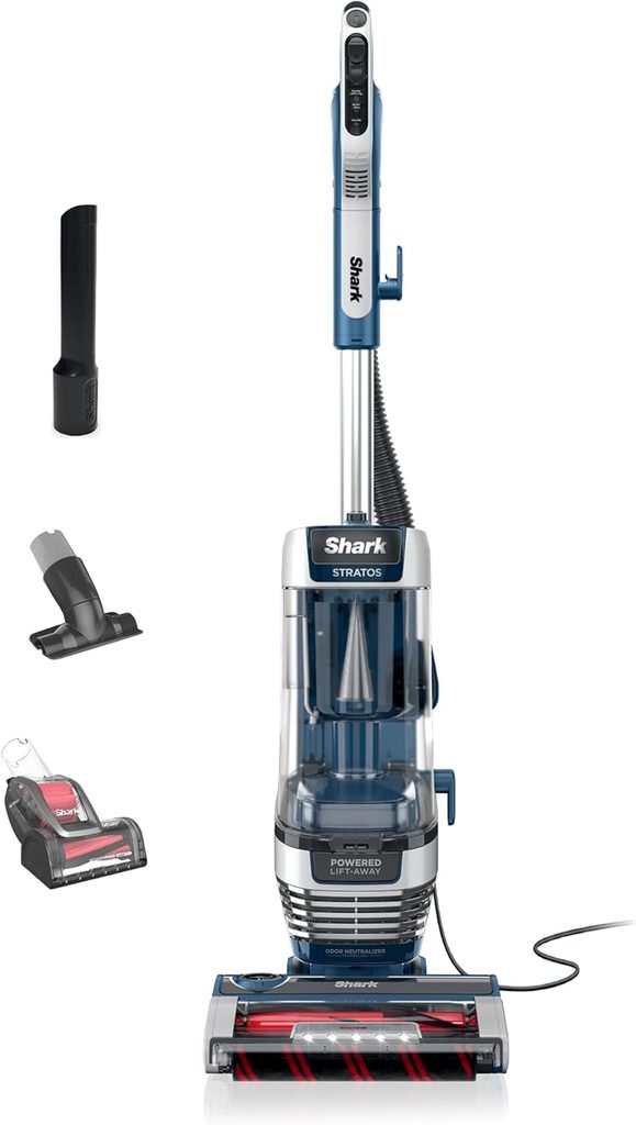 Shark Stratos Upright AZ3002 upright vacuum for carpet and hard-floor cleaning.