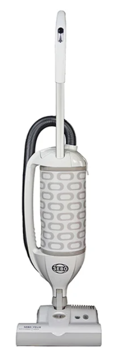 SEBO FELIX Premium upright vacuum for high-pile carpet and deep-pile rug cleaning.