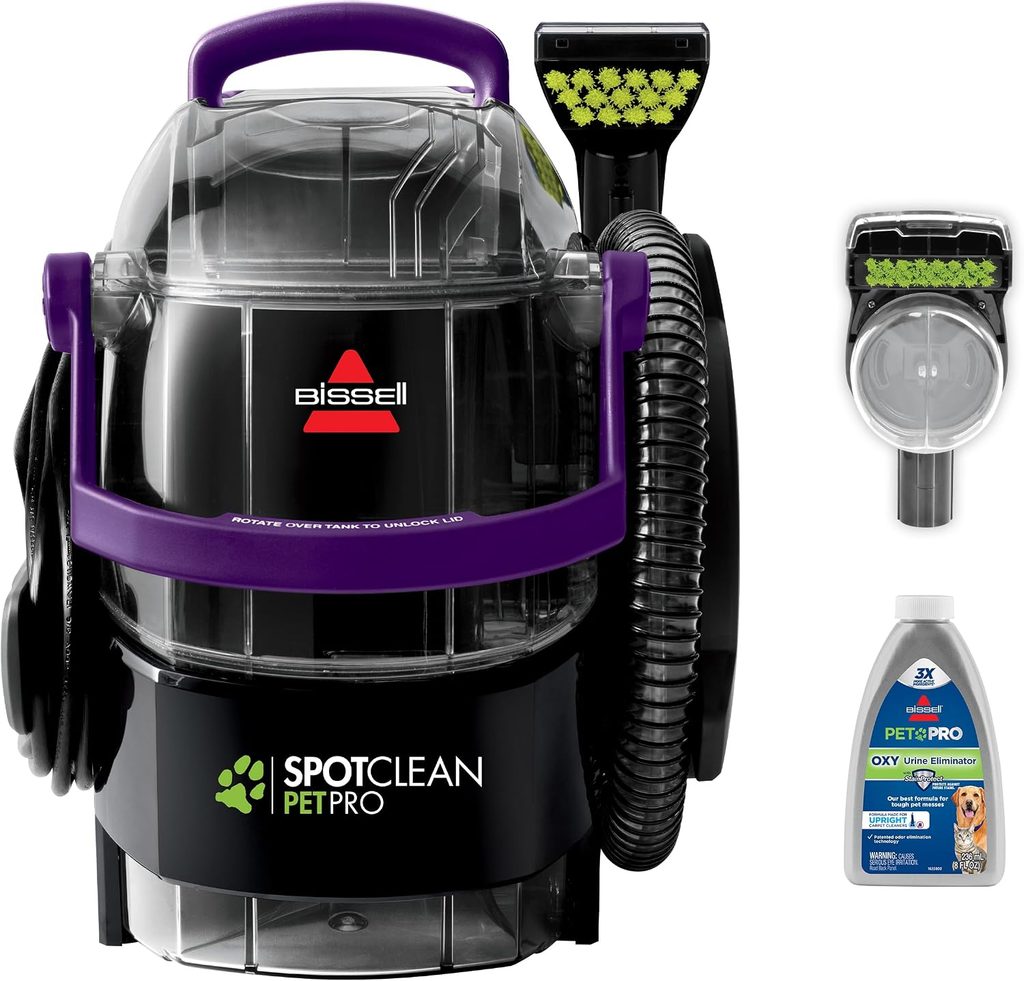 BISSELL SpotClean Pet Pro vacuum for pet accidents.