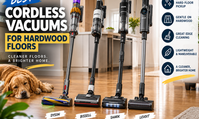 Best cordless vacuums for hardwood floors displayed on polished wood flooring in a modern home