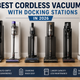 Best cordless vacuums with docking stations in 2026 displayed with auto-empty and charging docks in a modern home