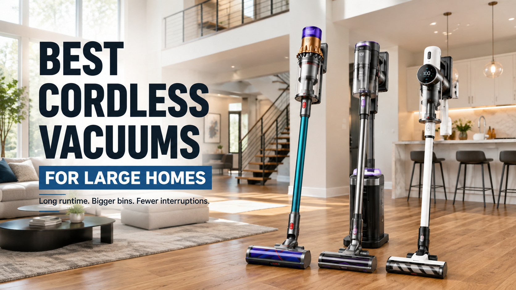 Best cordless vacuums for large homes in 2026