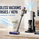 Best cordless vacuums for allergies and HEPA filtration in 2026 displayed in a modern home with cleaner-air visuals.
