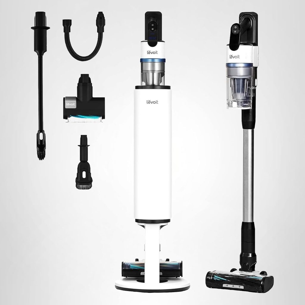 Levoit AERO cordless vacuum with HEPA filtration and auto-empty station