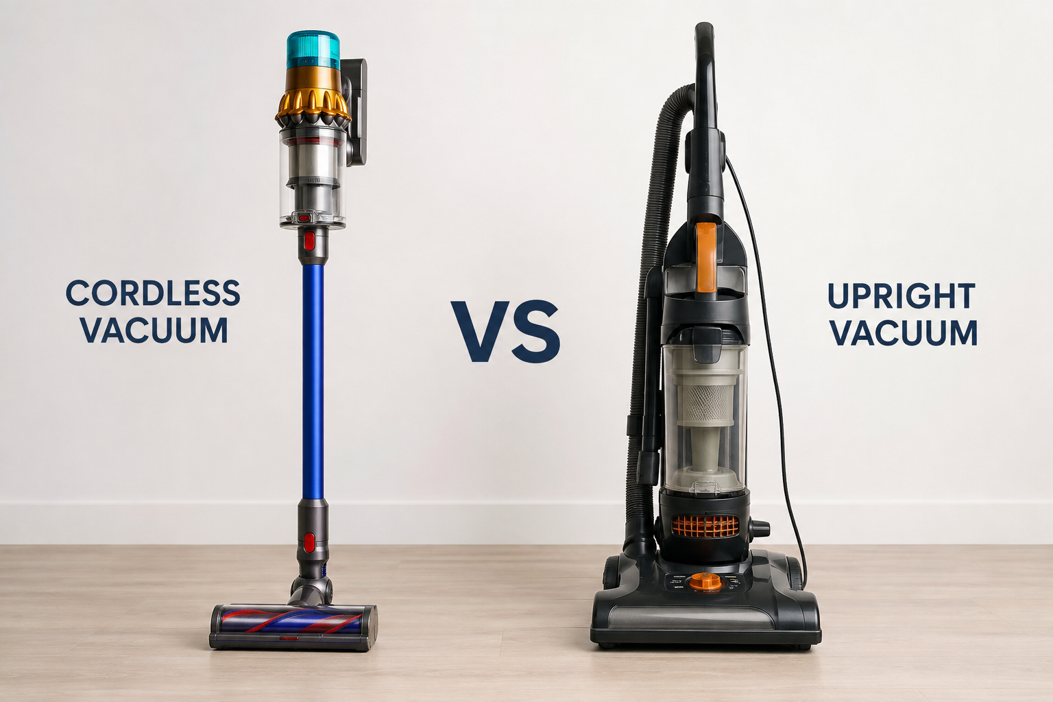 Cordless vacuum vs upright vacuum comparison