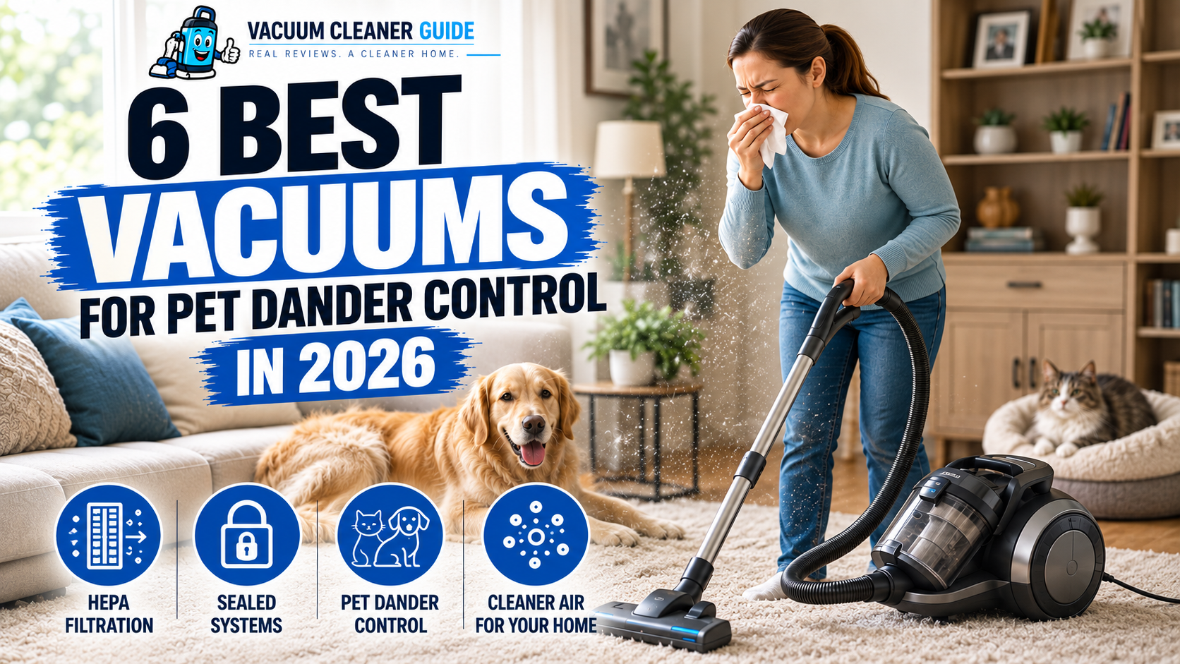 6 Best Vacuums for Pet Dander Control in 2026