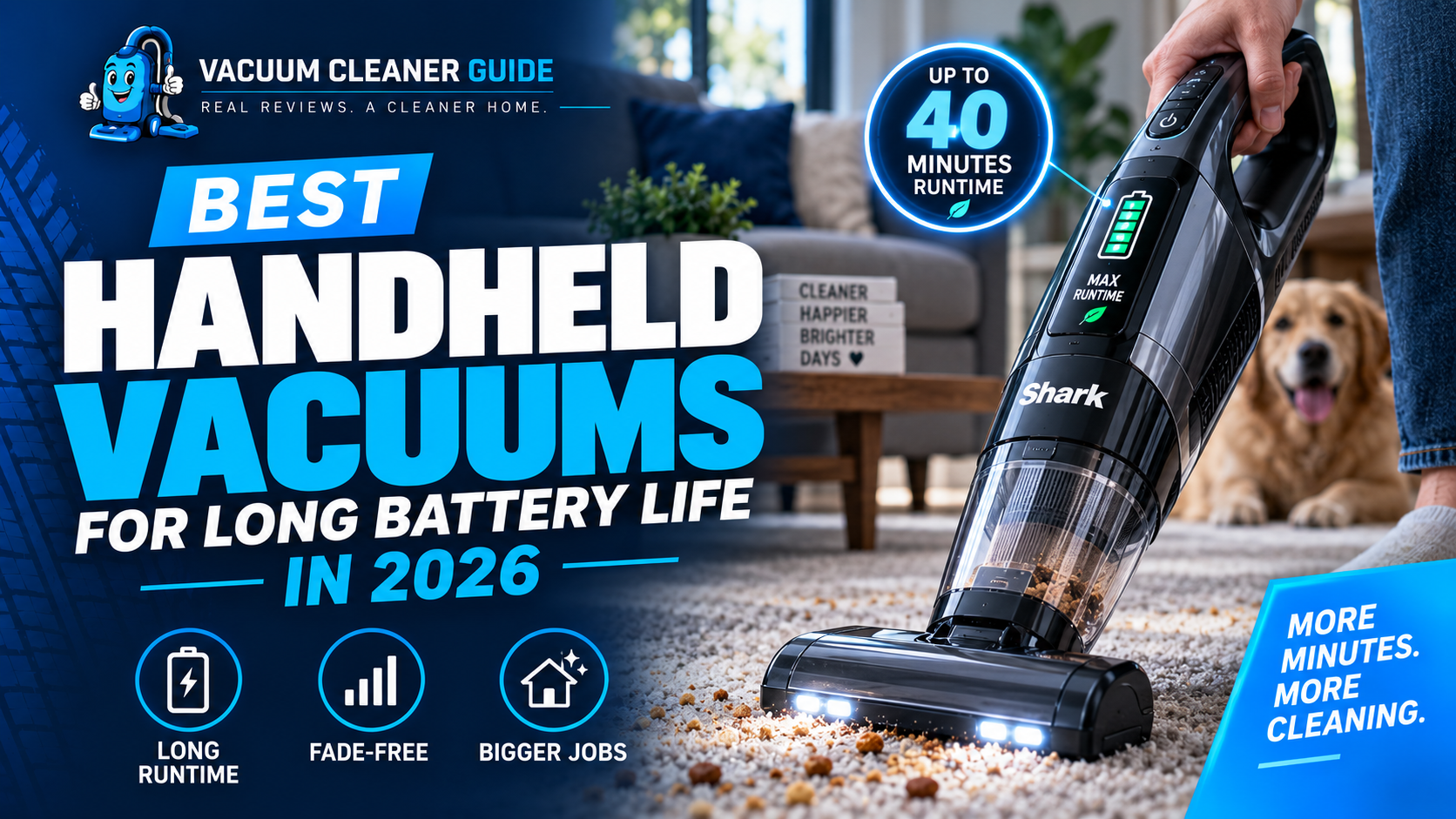 Best handheld vacuums for long battery life featured image