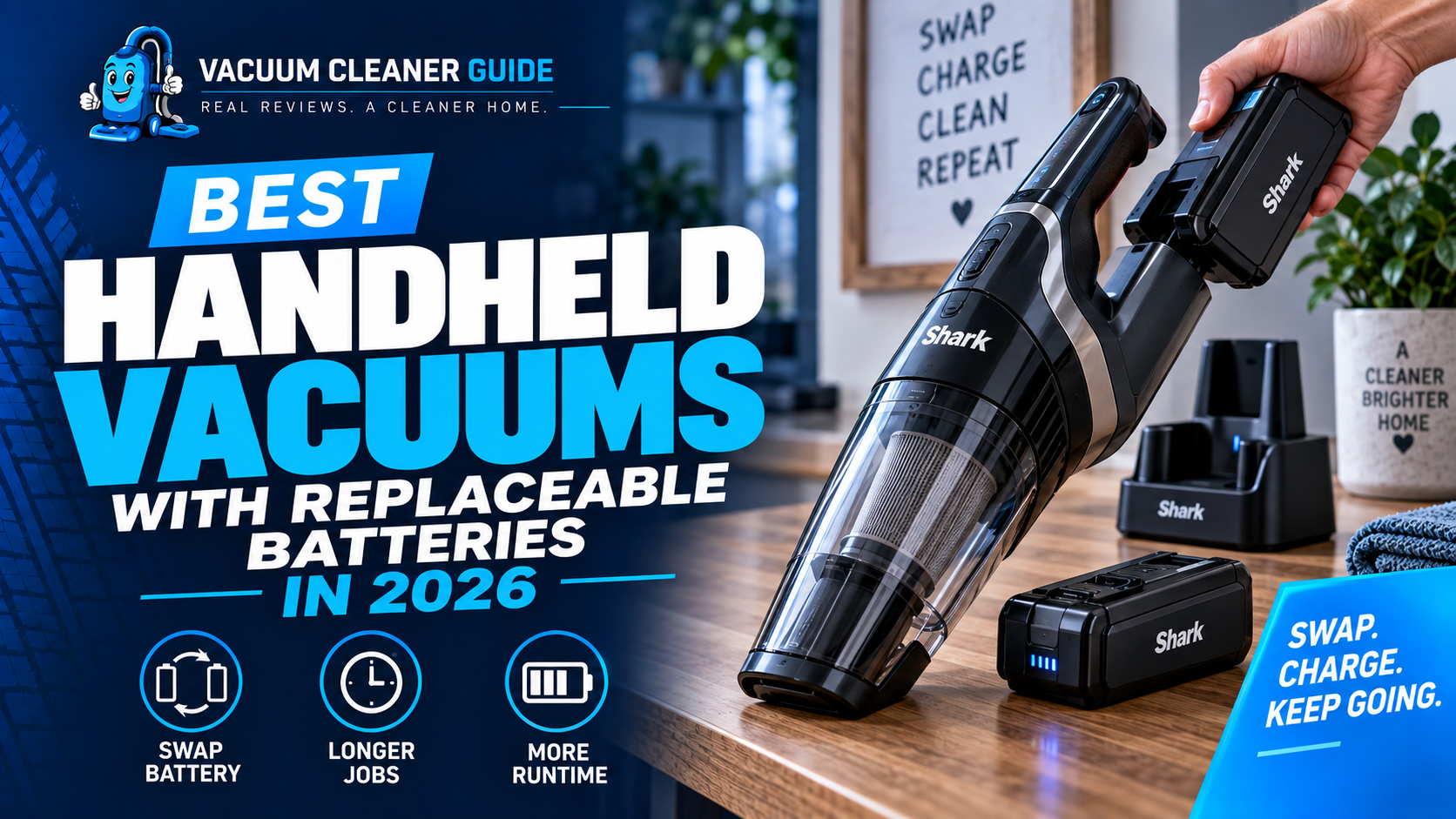 Best handheld vacuums with replaceable batteries featured image